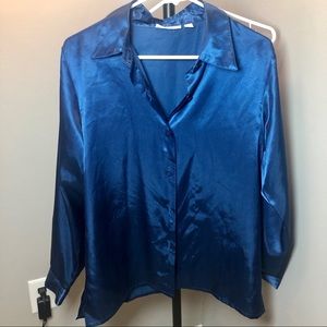 Silky Blue Button Down
